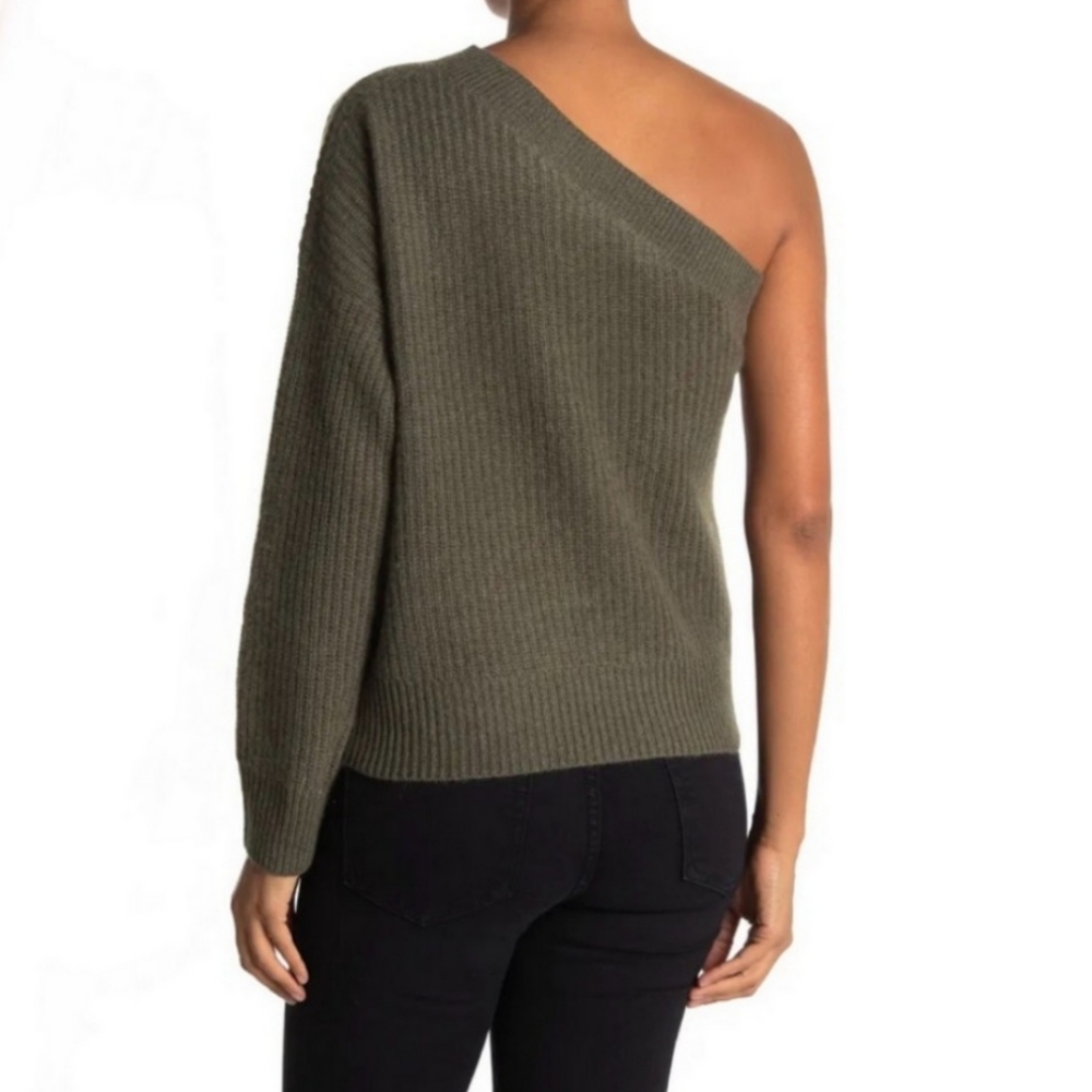360 CASHMERE Lena One Shoulder Cashmere Sweater S Small - Picture 3 of 5